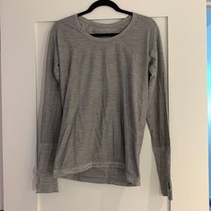 Lululemon grey long sleeve shirt, size 12